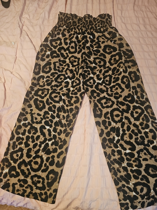 SHEIN Pants - SHEIN Black and Brown Leopard Wide Leg Pants